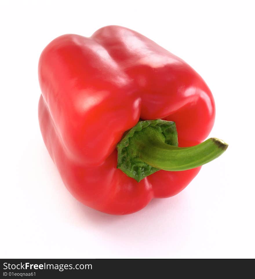 Red pepper isolated on white background