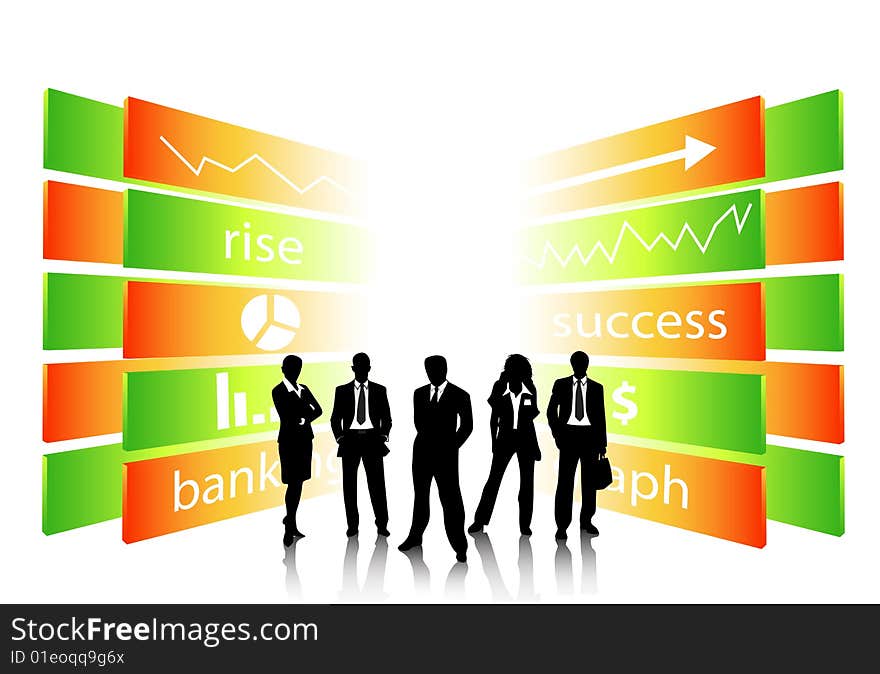 Vector illustration of business people