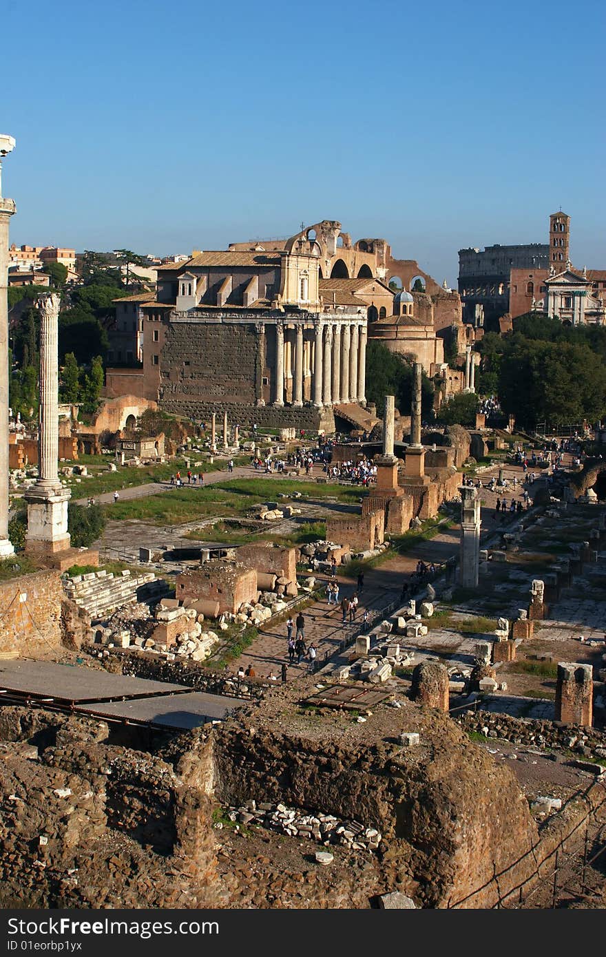 Excavation of ancient Roma ruins. Excavation of ancient Roma ruins