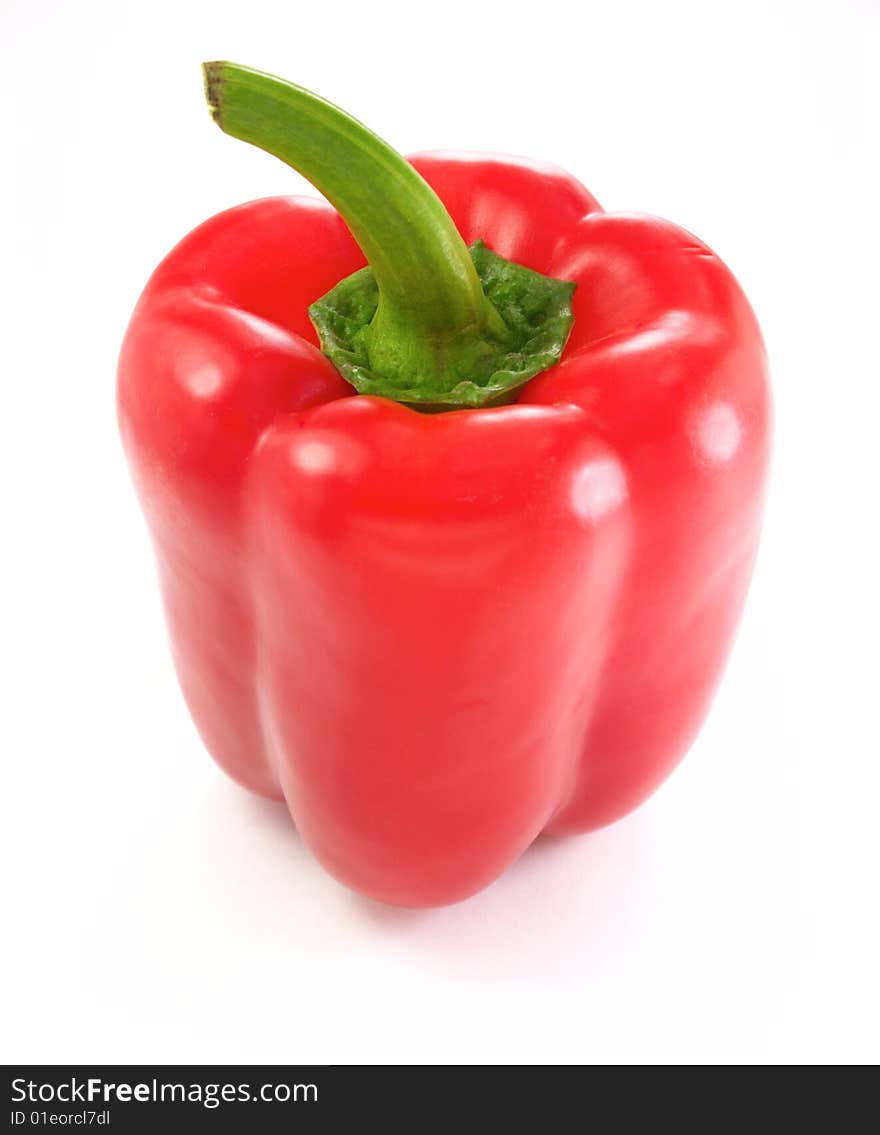 Red pepper isolated on white background