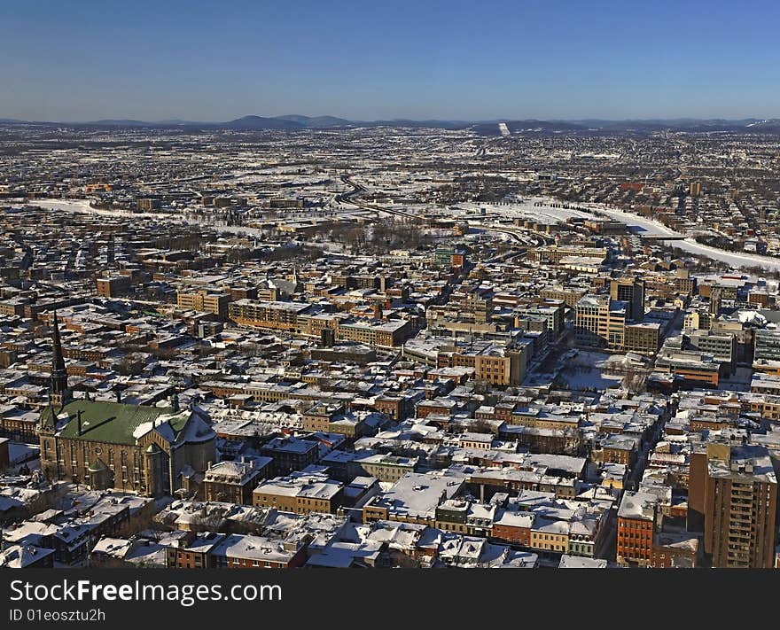 Quebec city shot during the winter. Quebec city shot during the winter