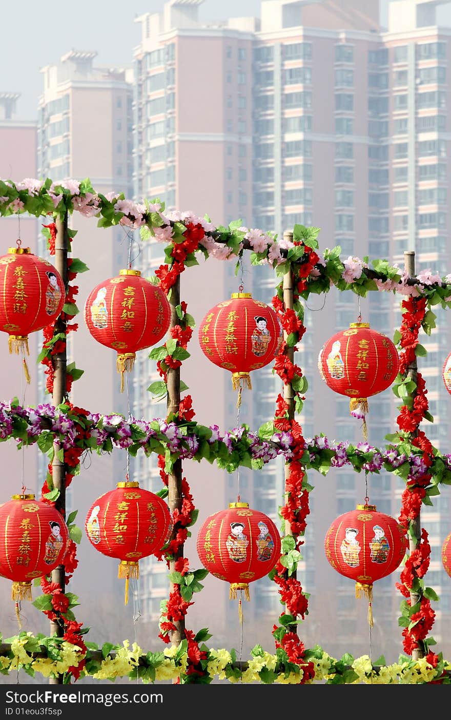 Red Lanterns In The New Year.