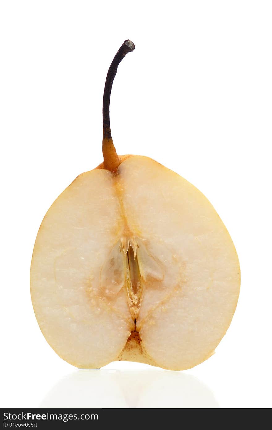 Half yellow pear