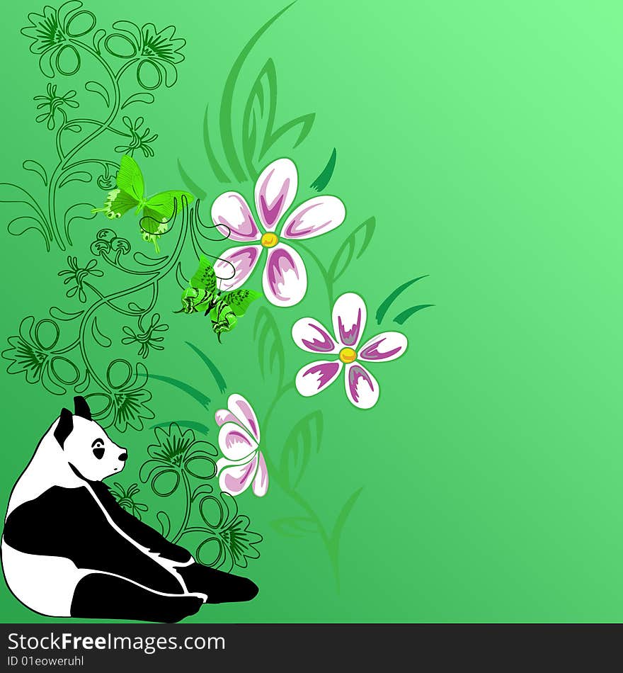 Floral Background Illustration could be for a Card or Background