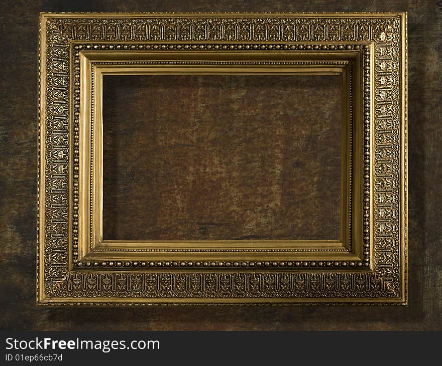 Old gold frame modern decorativ retro carved. Old gold frame modern decorativ retro carved