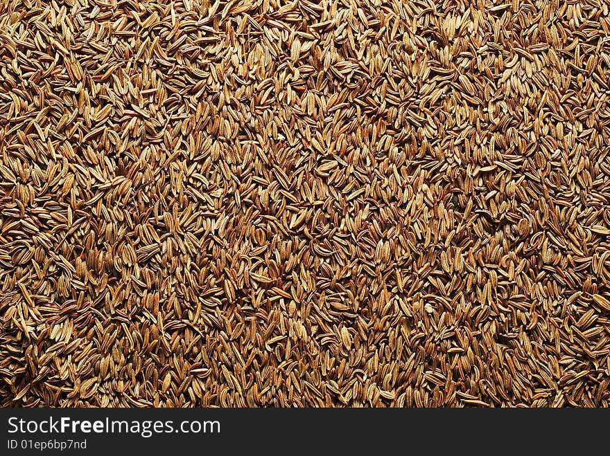 Cumin or caraway seeds background