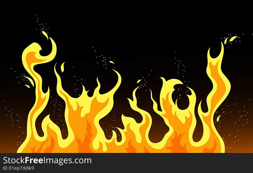 Burning frame, vector iilustration, AI file included