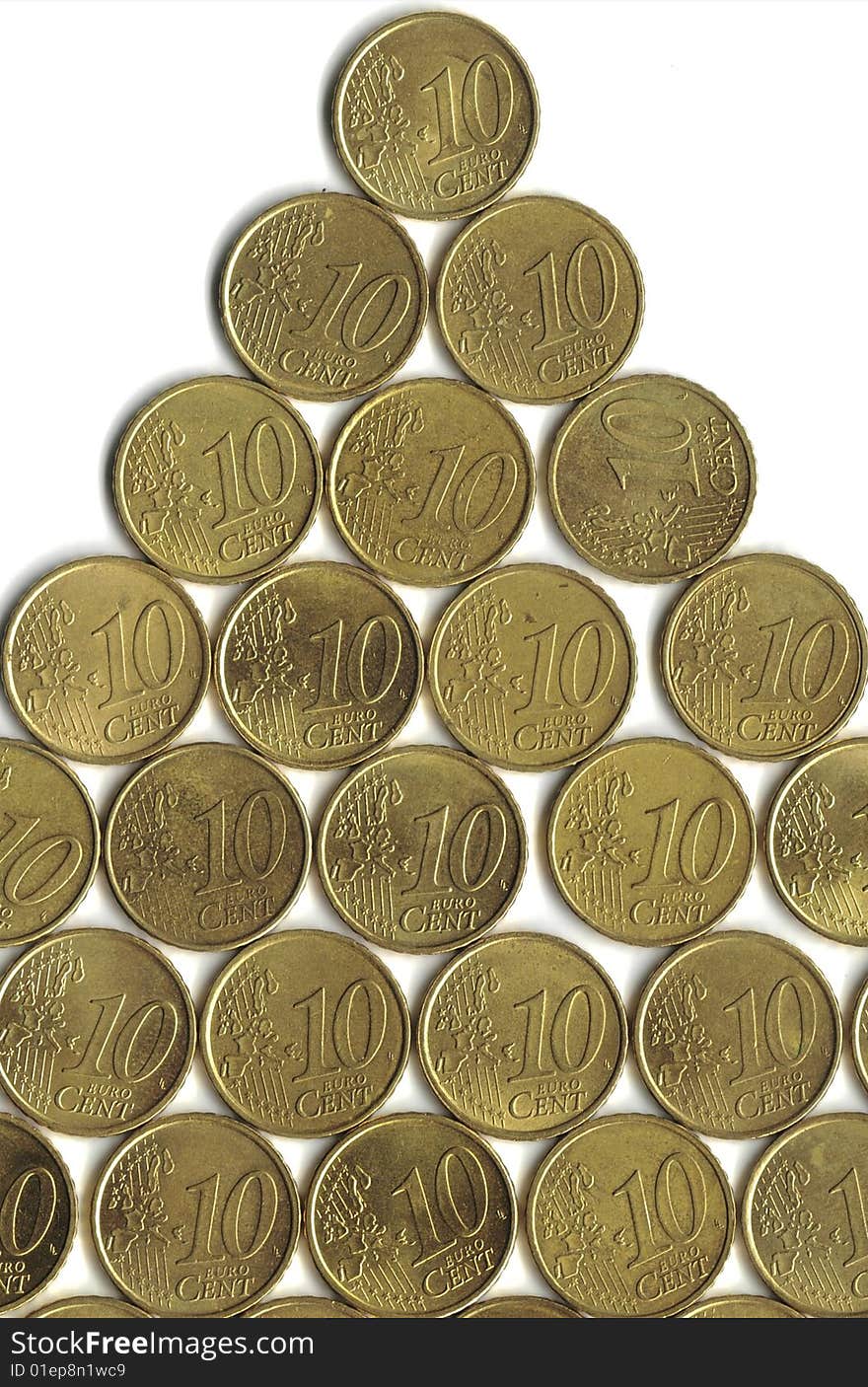 House of euro coins background