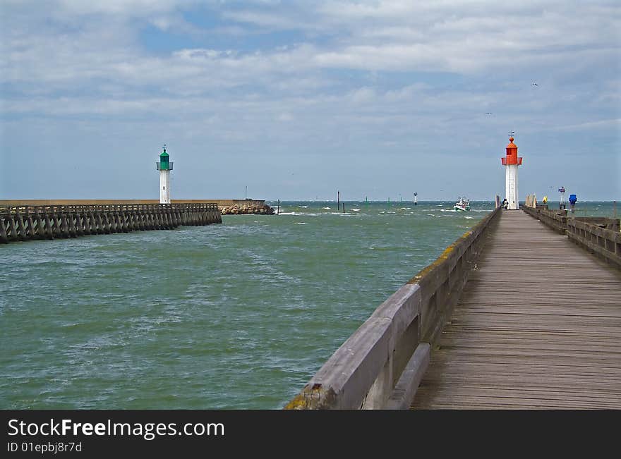 Port entrance in Trouville