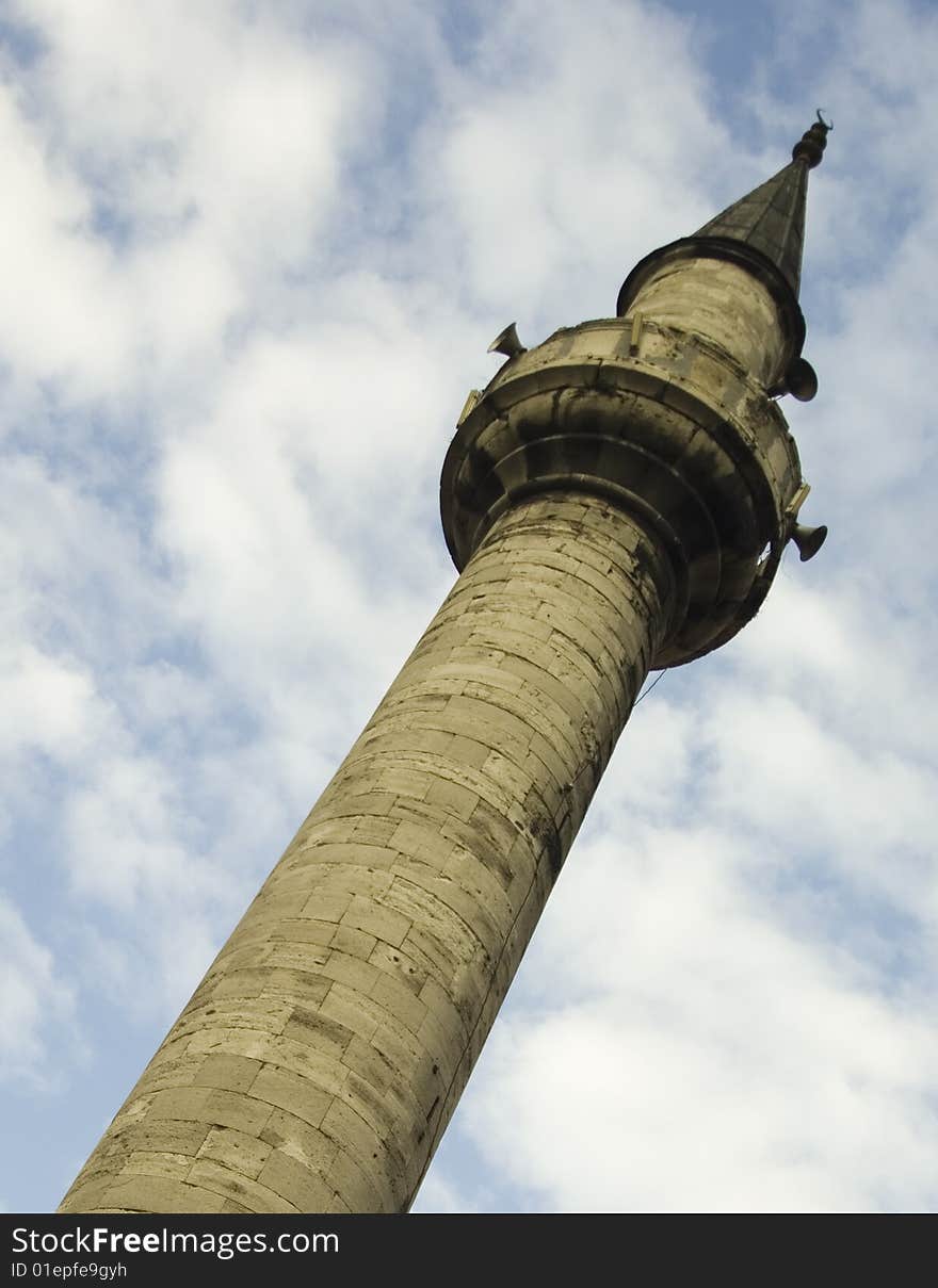 An old minaret from istanbul