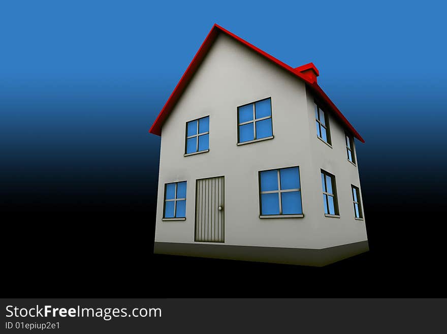 New house - 3d render illustration