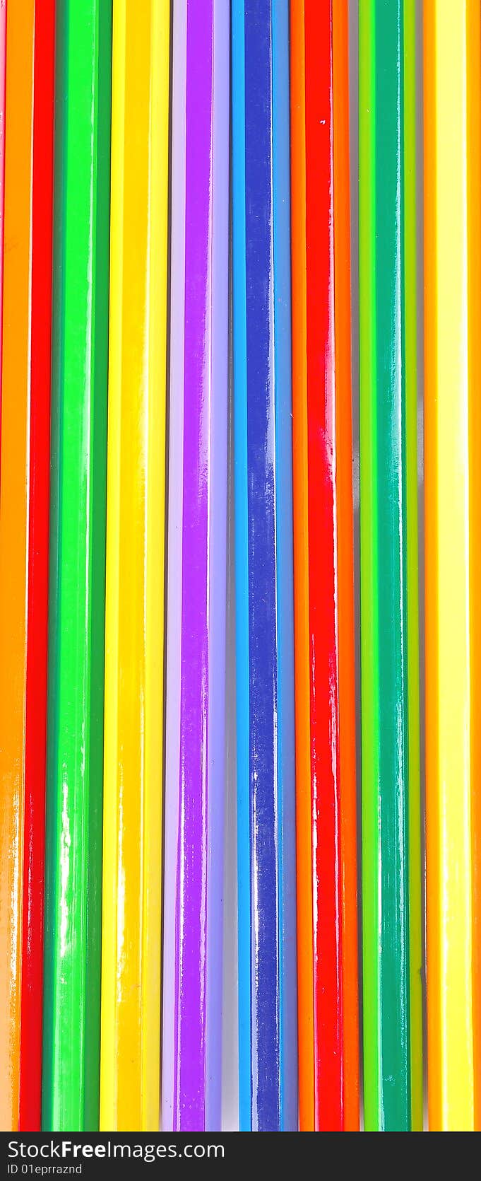 Colored pencils isolated on white.