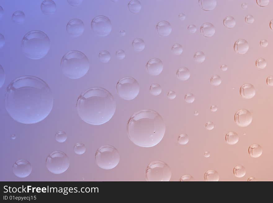 Closeup of round water droplets on two tone for background. Closeup of round water droplets on two tone for background