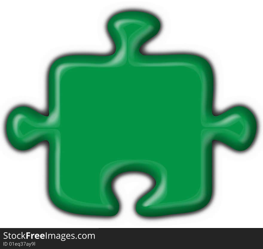 Lybia button flag puzzle shape