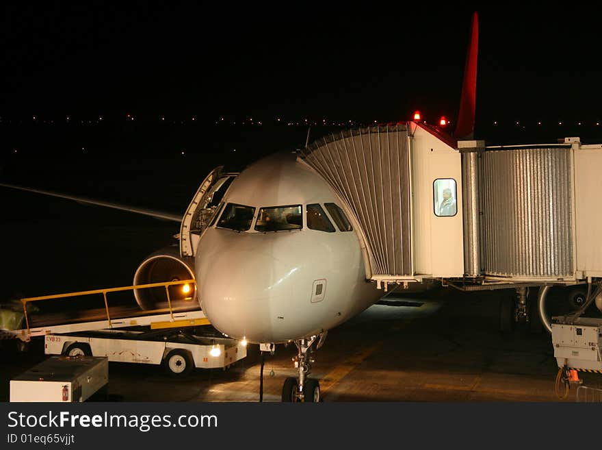 Airplane ready to boarding and fly away