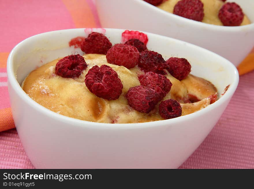 Three wood strawberry muffins on plate dessert