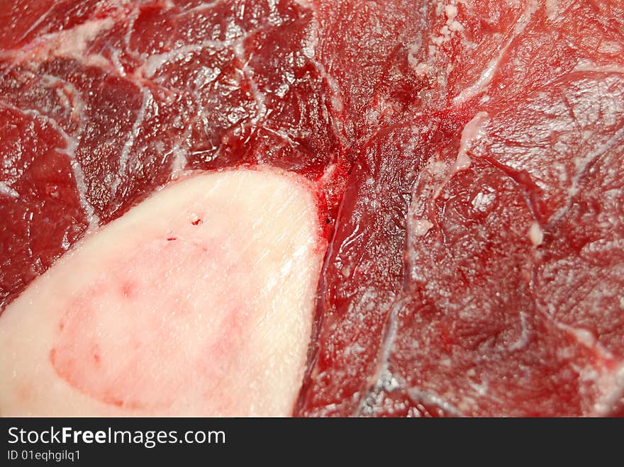 Photo of fresh meat portion. Photo of fresh meat portion