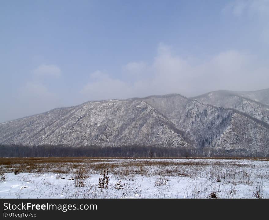 Mountain Ridge Sihote-Alin In A Snow Veil