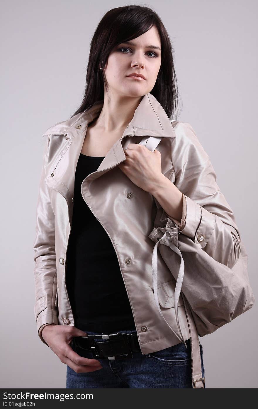 Fashion model in studio