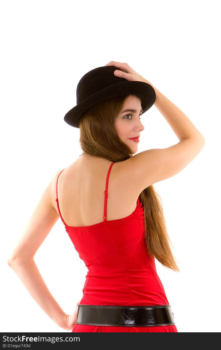 Glamour woman with hat