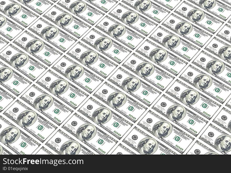 Money isolated in white background. Money isolated in white background