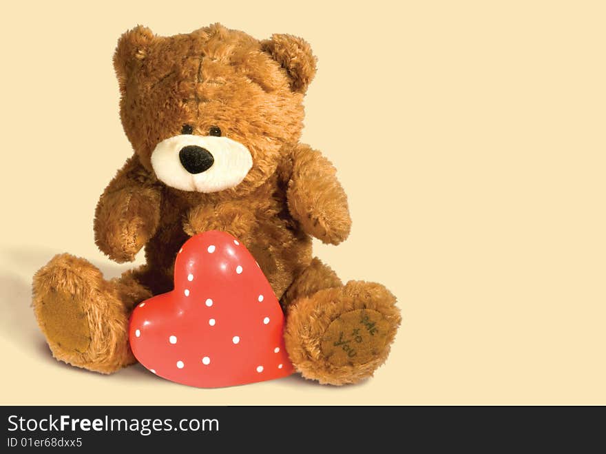 Brown Teddy Bear With Heart