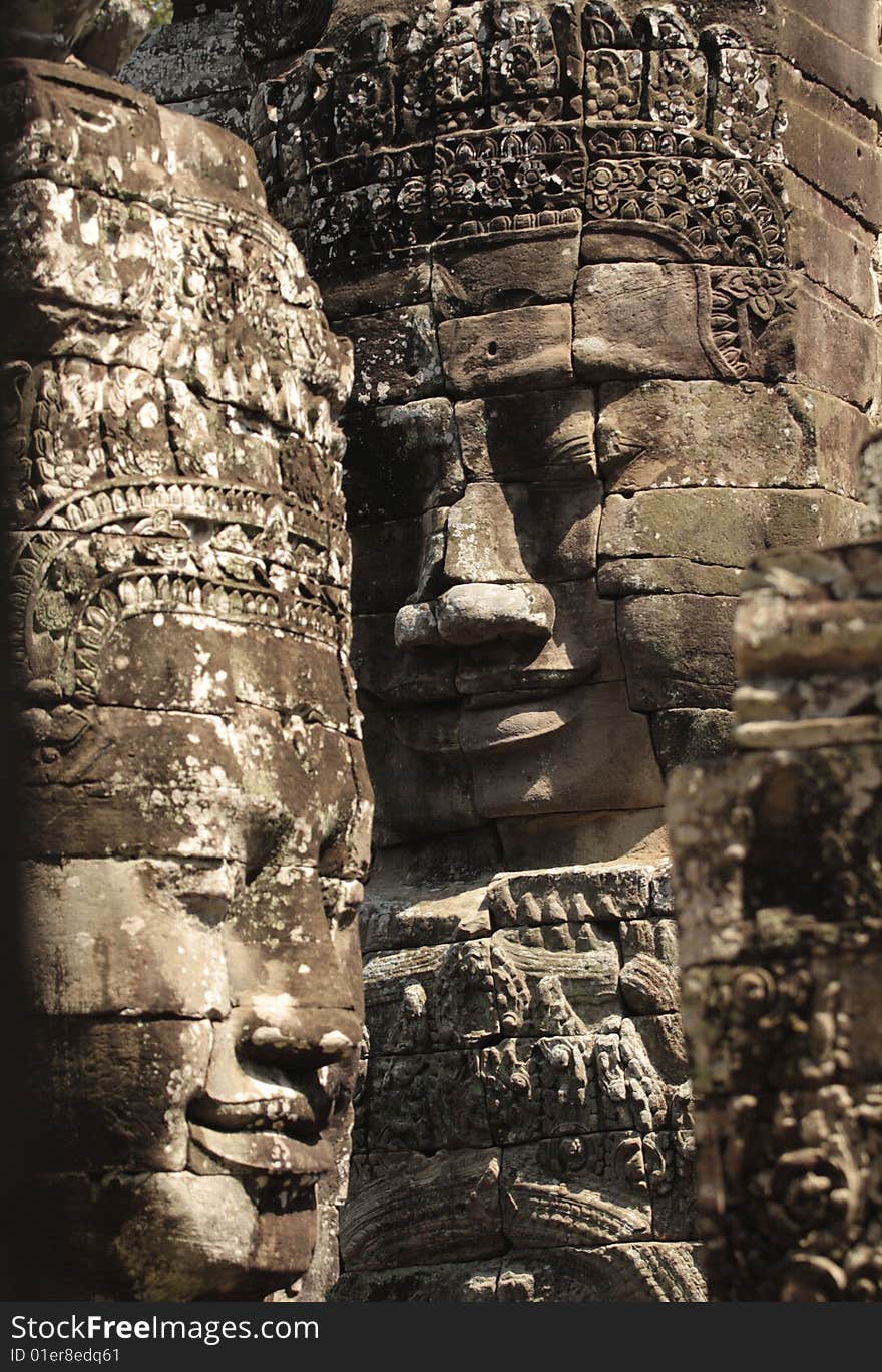 Khmer Smile in the ancient royal temple,Bayon Wat,SiemRiep,Cambodia. Khmer Smile in the ancient royal temple,Bayon Wat,SiemRiep,Cambodia