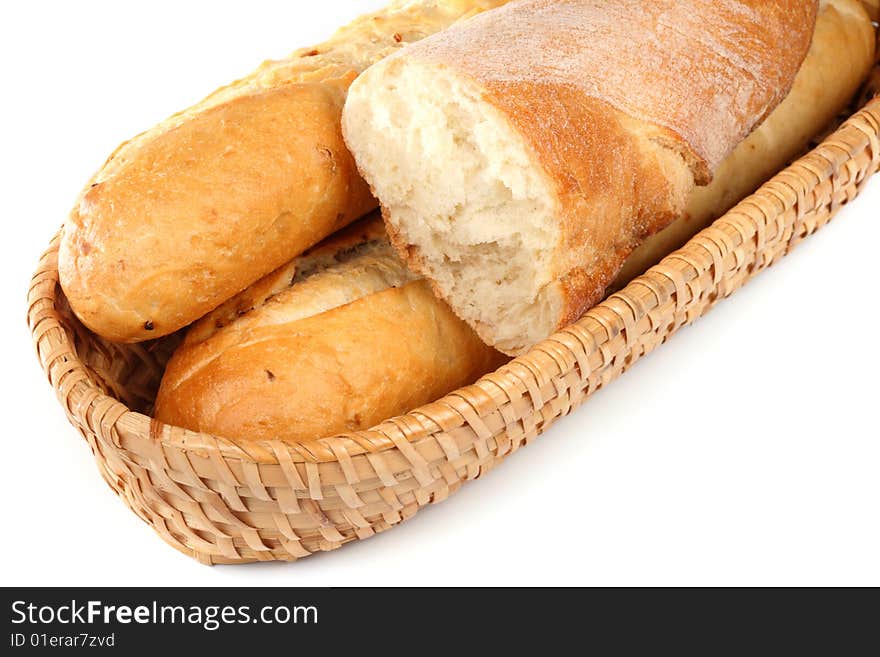 Basket Of Baguettes.