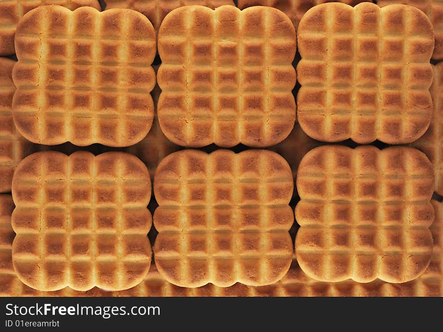 Square cookies stack background