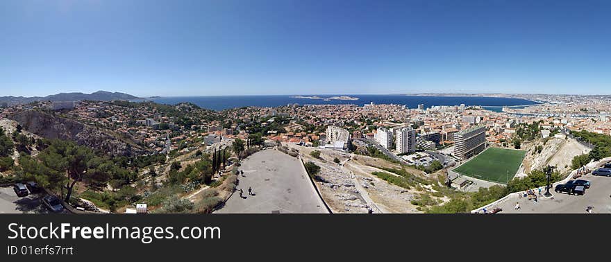 Marseille view from the Notre Dame de la Garde