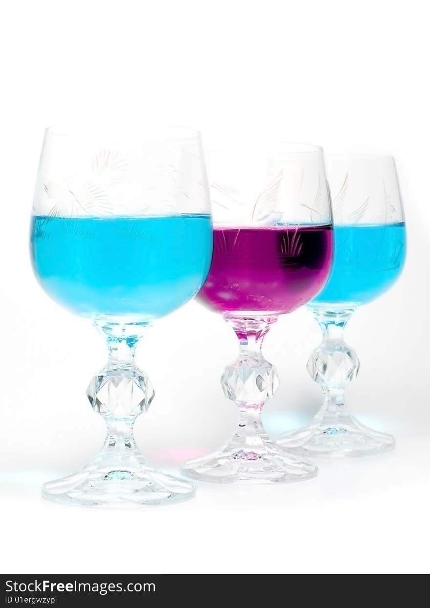 Three wineglass