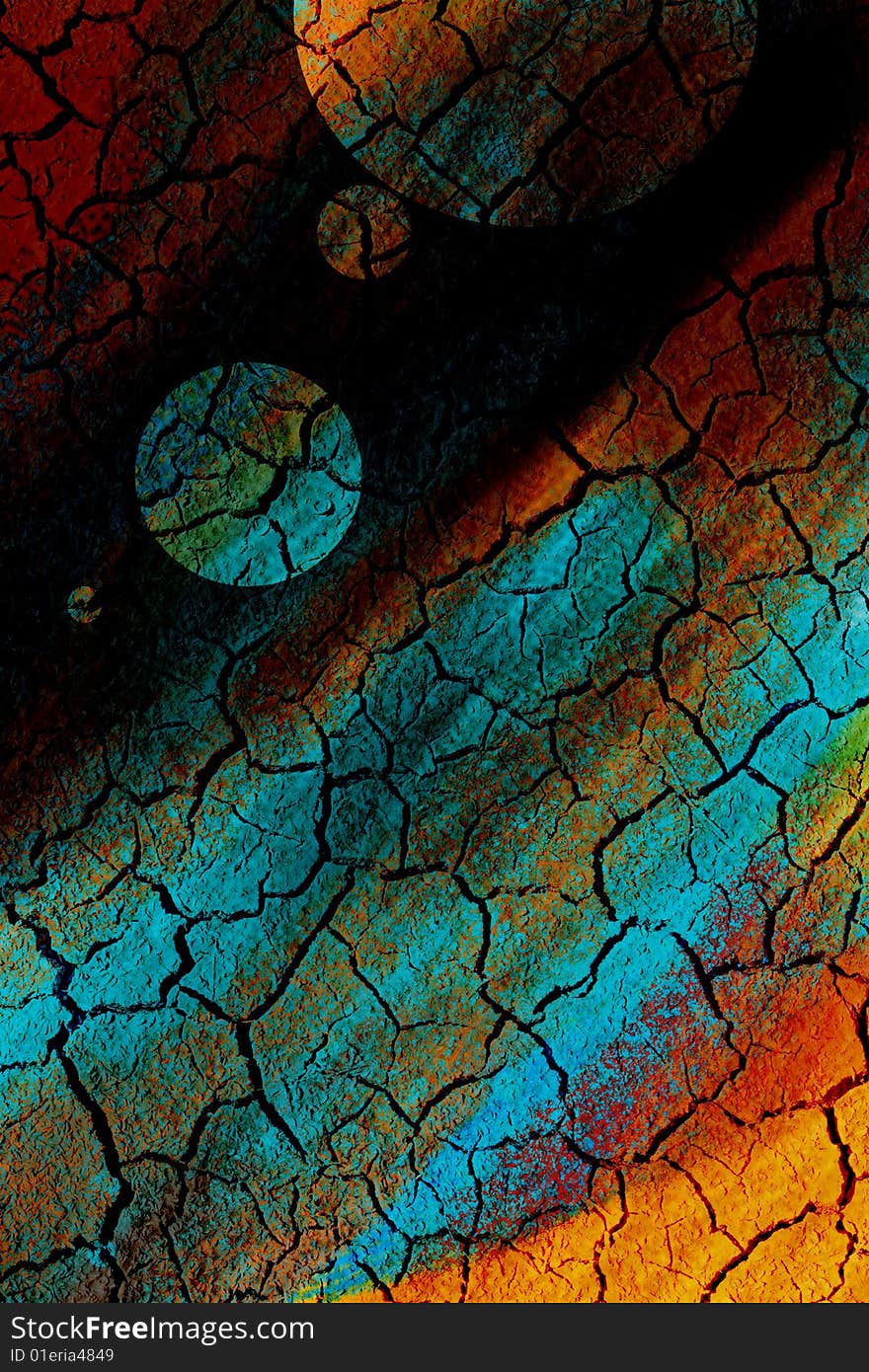 An abstract background with crackled texture