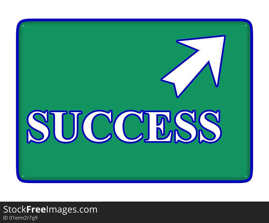 Success sign - a computer generated image