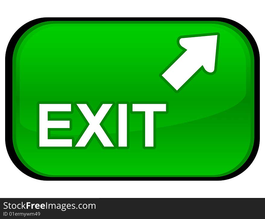 Exit sign - a computer generated image