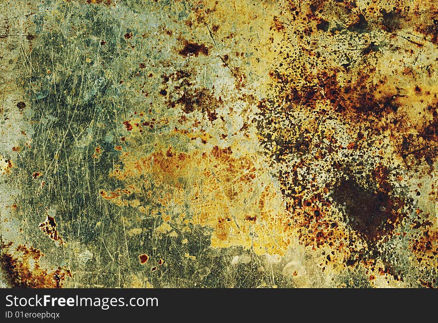 The surface of old cooking pan, closeup. The surface of old cooking pan, closeup.