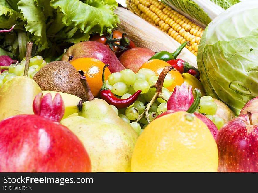 Fresh vegetables close up view.