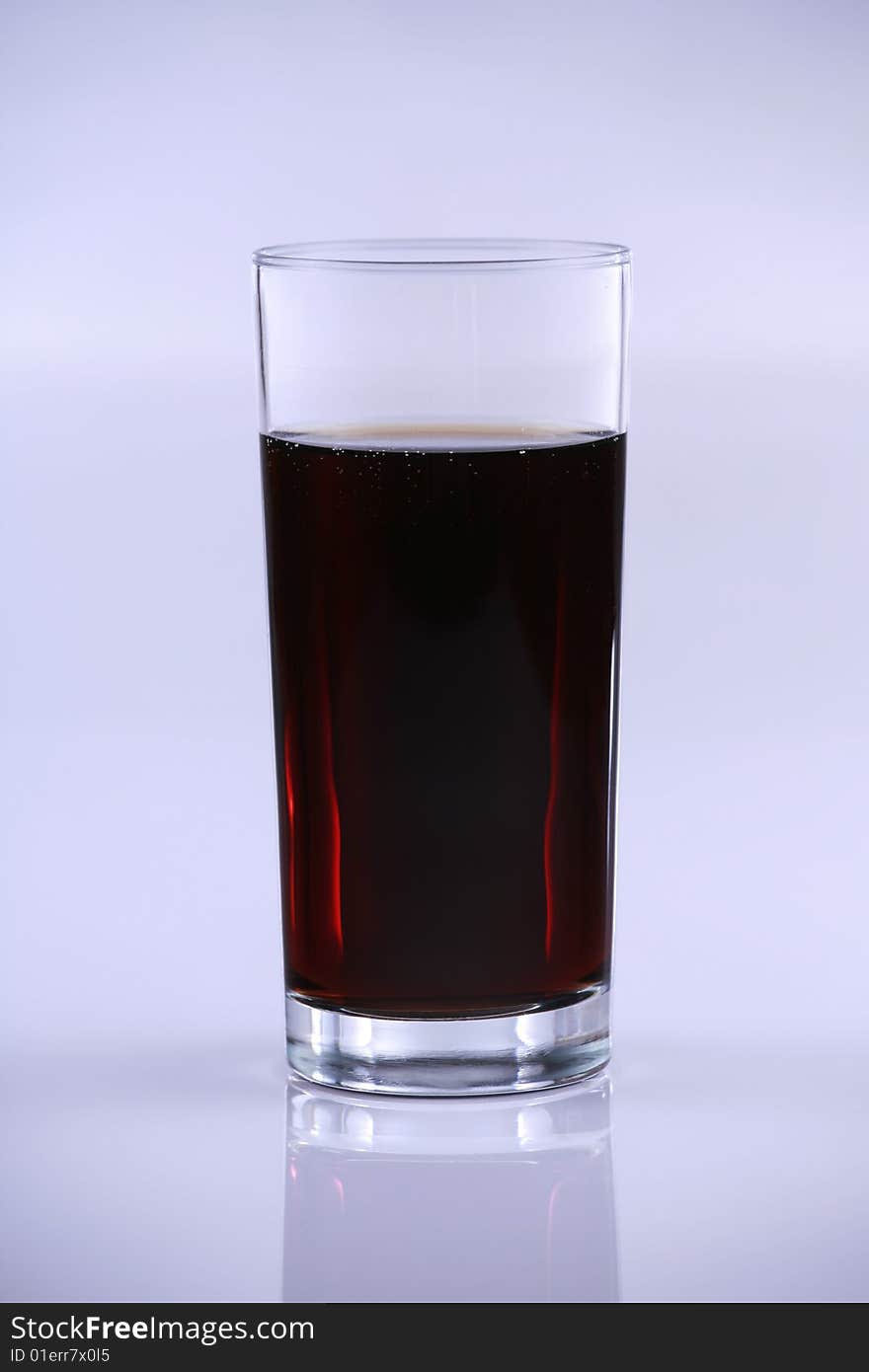 Soda pop in tall glass