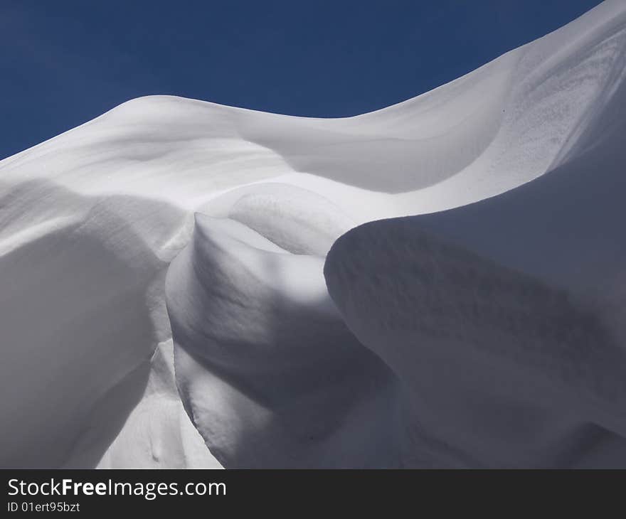 Snow waves on plan low Tatras on Slovak. Snow waves on plan low Tatras on Slovak