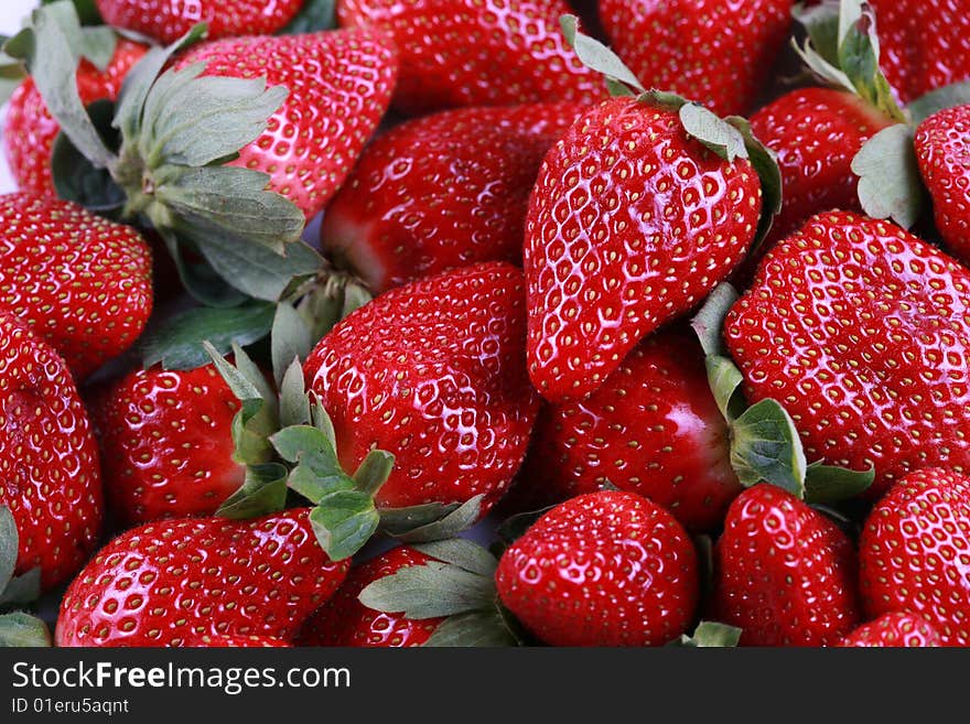 Many Fresh delicious red strawberries. Many Fresh delicious red strawberries