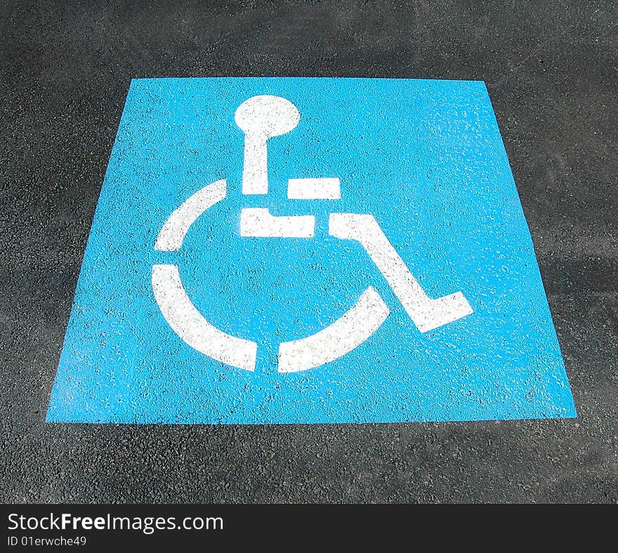 Handicap parking sign