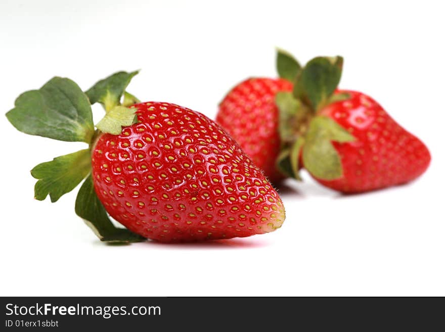 Red Strawberries Isolated