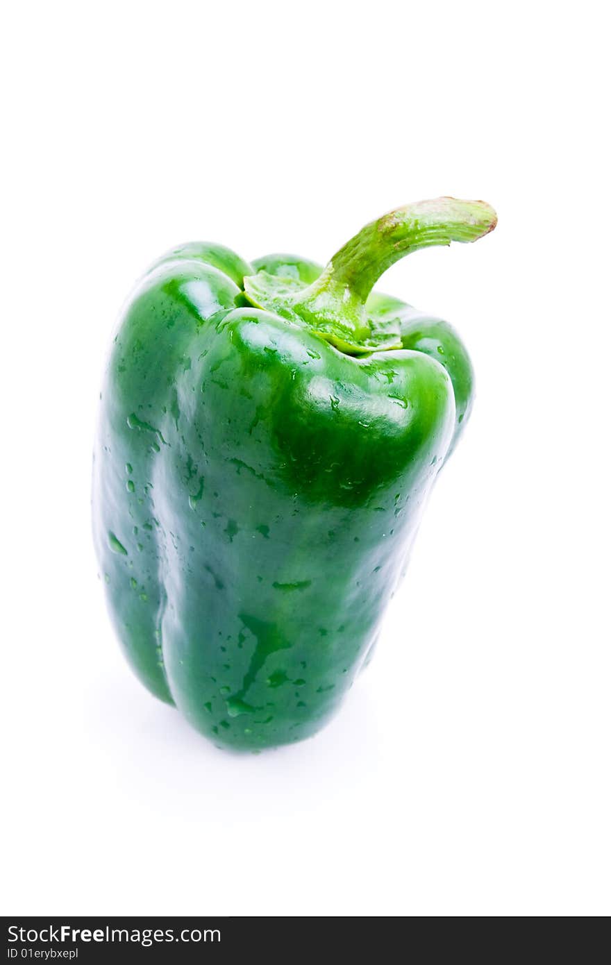 A single fressh green pepper