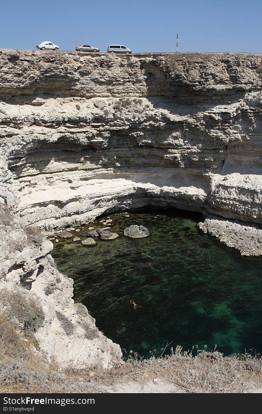 Sea gulf with abrupt coast. Crimea Ukraine. Sea gulf with abrupt coast. Crimea Ukraine