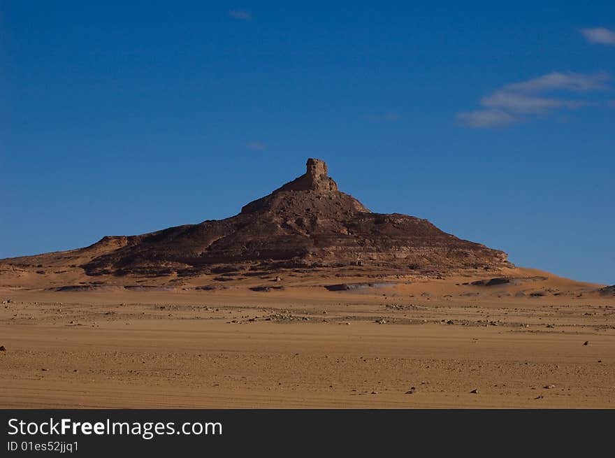 Rock in the sky desert acacus libia