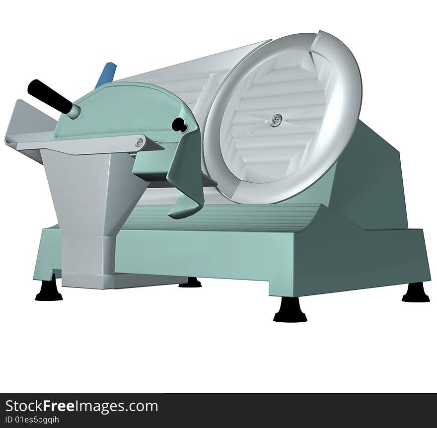 A butchers , or supermarket meat slicer.