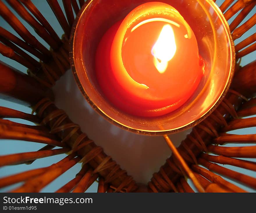 Fire light of candle is glistening. Fire light of candle is glistening...