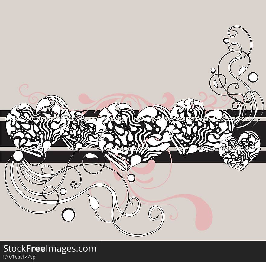 Illustration of a decorative background