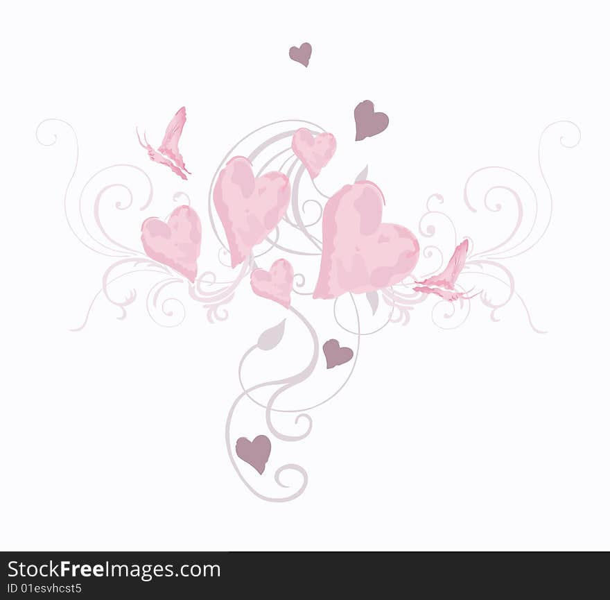 Illustration of a valentine background