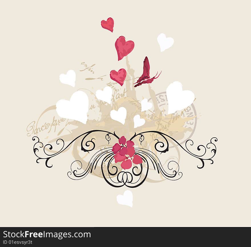 Illustration of a valentine background