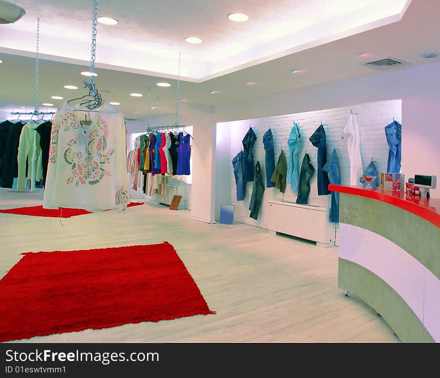 Store of fashion dress and clothes